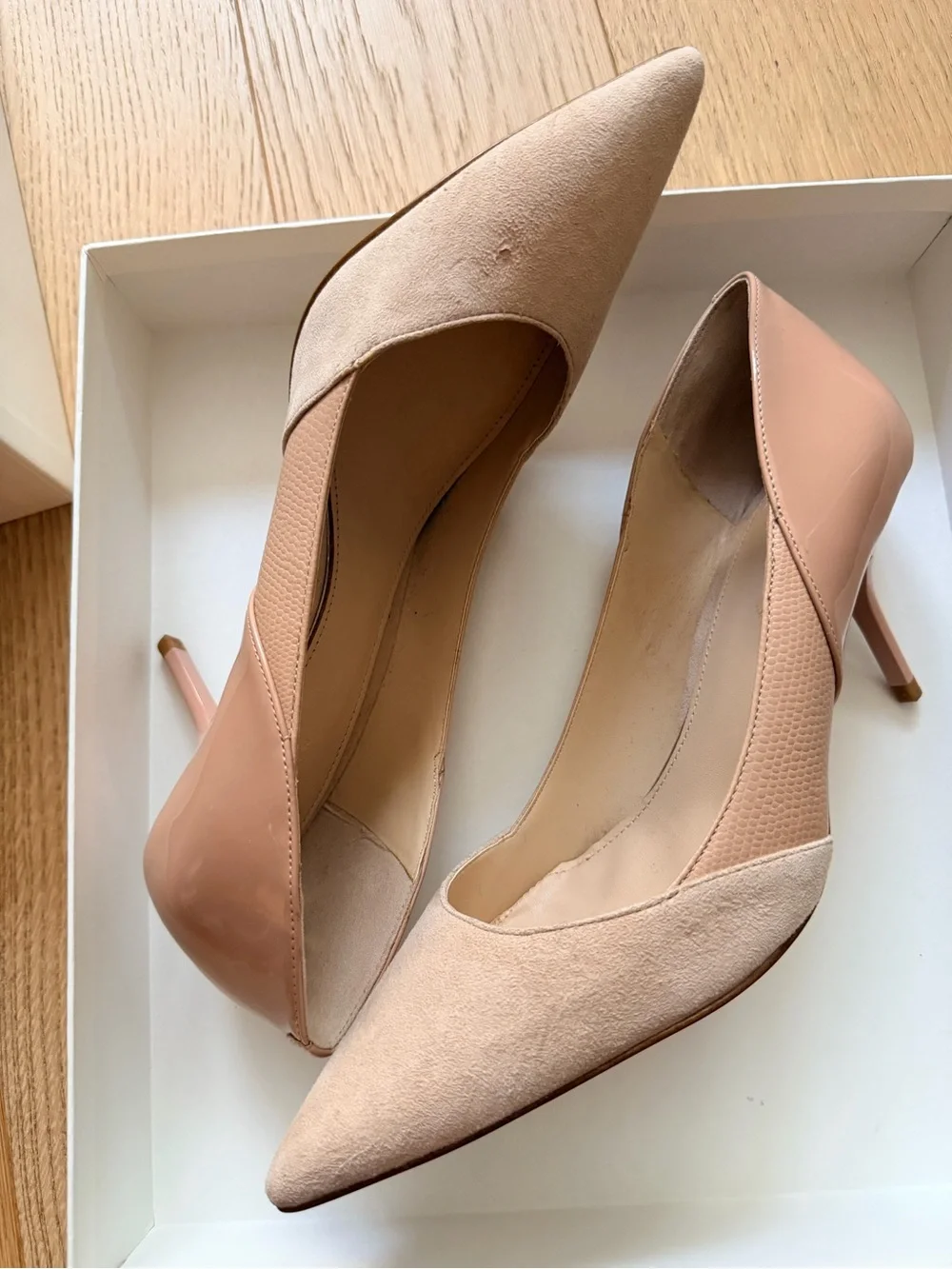 Zara Blush Nude Pointed-Toe Pumps S10/41